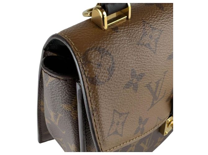 Borsa a tracolla Louis Vuitton Brown Monogram Reverse Marrone - vista 7
