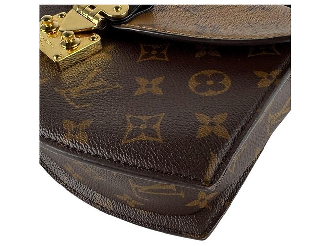 Borsa a tracolla Louis Vuitton Brown Monogram Reverse Marrone - vista 8