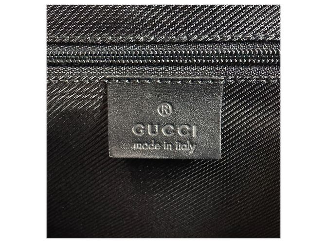 Borsa a mano Gucci nera in tela GG e pelle Nero - vista 12