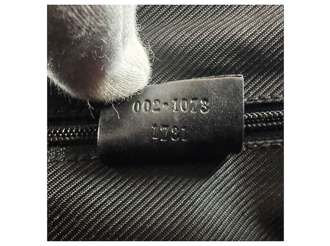 Borsa a mano Gucci nera in tela GG e pelle Nero - vista 13
