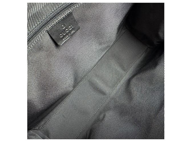 Borsa a mano Gucci nera in tela GG e pelle Nero - vista 5