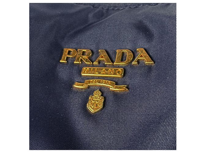 Prada Navy Handtasche/Schultertasche Marineblau - Ansicht 13