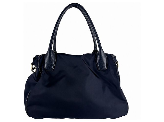 Prada Navy Handtasche/Schultertasche Marineblau - Ansicht 3