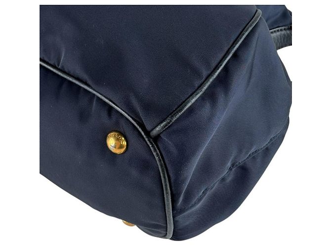 Prada Navy Handtasche/Schultertasche Marineblau - Ansicht 8