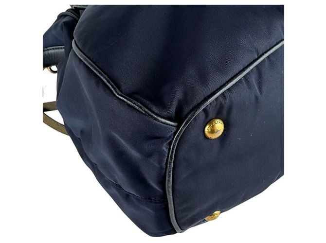 Prada Navy Handtasche/Schultertasche Marineblau - Ansicht 9