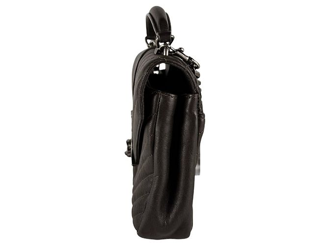 Borsa a tracolla Saint Laurent in pelle khaki brown Cachi - vista 2
