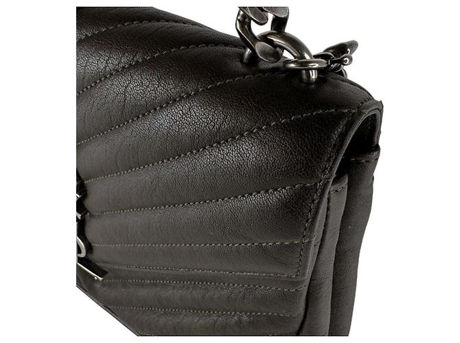 Borsa a tracolla Saint Laurent in pelle khaki brown Cachi - vista 5