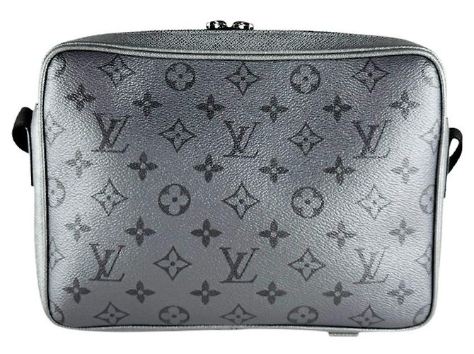 Borsa a tracolla Louis Vuitton in pelle argento - vista 3