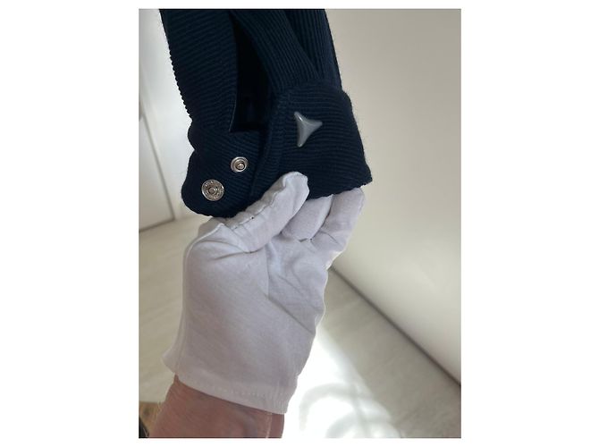 Thierry Mugler Navy blue short wool jacket Dark blue - view 10