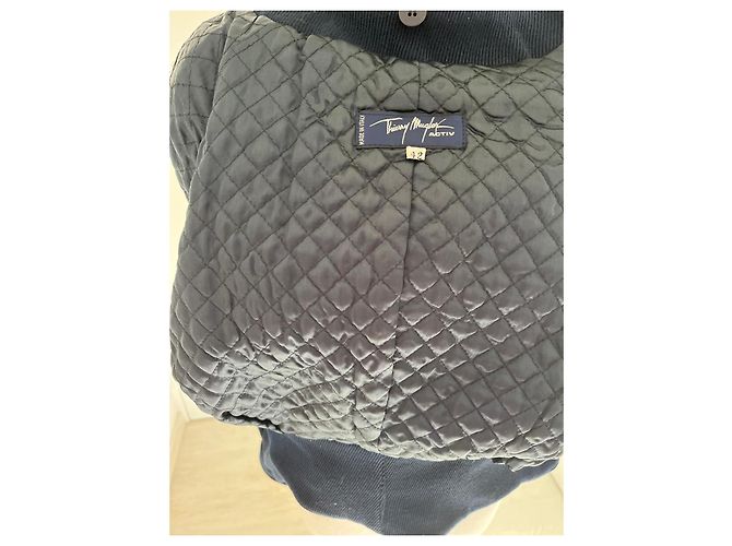Thierry Mugler Navy blue short wool jacket Dark blue - view 5