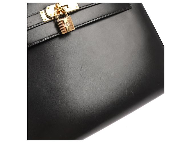 Hermès Hermes Kelly Black Box Calf with Gold Hardware 32 Nero - vista 3