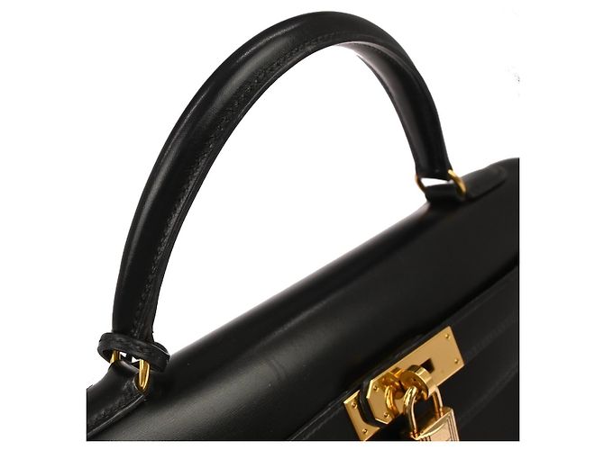 Hermès Hermes Kelly Black Box Calf with Gold Hardware 32 Nero - vista 4