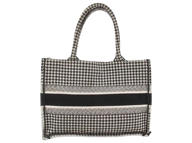 Christian Dior Book Embroidered Canvas Medium Noir - vue 2