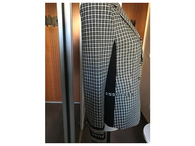 Patrizia Pepe Karo-Blazer Schwarz Weiß Grün - Ansicht 3