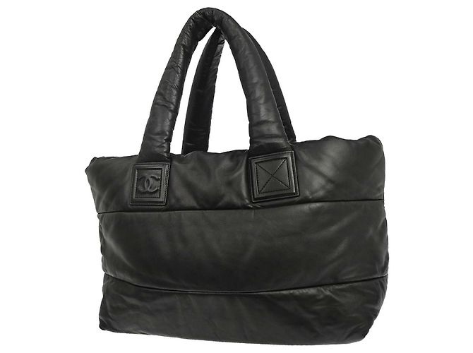 Bolso Tote Reversible Chanel Coco Cocoon de Piel de Cordero Acolchada Medium Negro - vista 2