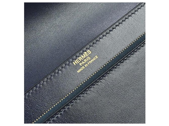 Hermès Hermes Jet Clutch Box Calf Marineblau - Ansicht 4