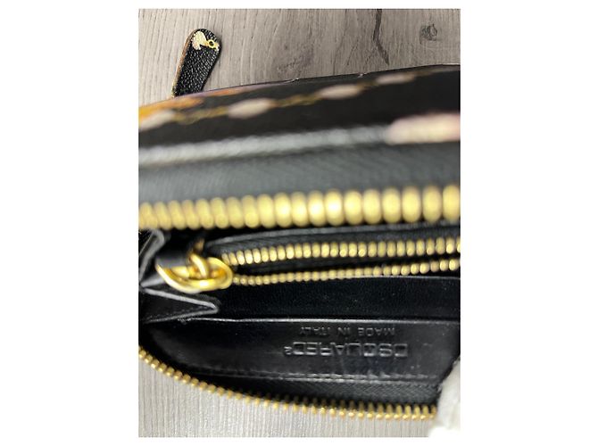 DSQUARED2 printed leather zipped wallet Black Multiple colors - view 7