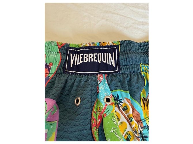 Pantaloncini da bagno Vilebrequin da uomo Blu Multicolore Verde - vista 2