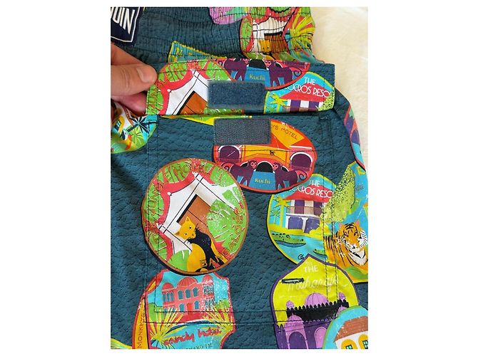 Pantaloncini da bagno Vilebrequin da uomo Blu Multicolore Verde - vista 6