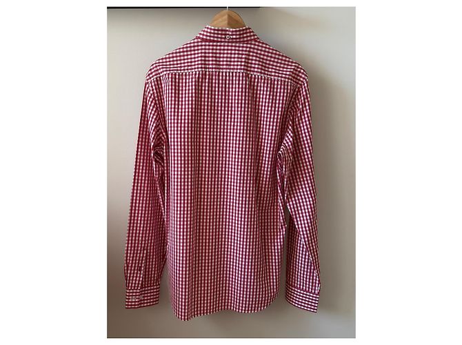 Camicia in cotone Burberry Brit Red Gingham Bianco Rosso - vista 6
