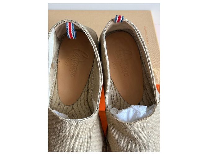 Espadrillas Castaner Pablo in tela Sand Sabbia - vista 12