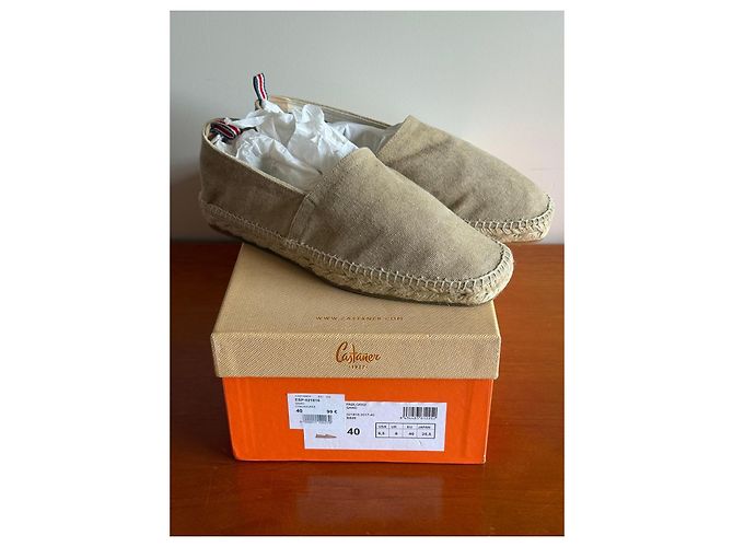 Espadrillas Castaner Pablo in tela Sand Sabbia - vista 13