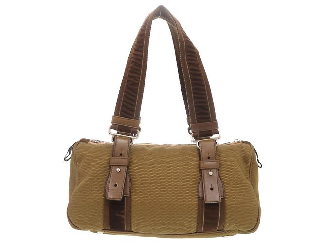 Borsa a mano Yves Saint Laurent Mini Boston Canvas Marrone - vista 2