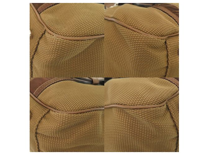 Borsa a mano Yves Saint Laurent Mini Boston Canvas Marrone - vista 4