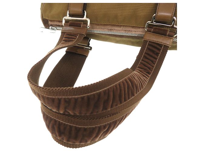Borsa a mano Yves Saint Laurent Mini Boston Canvas Marrone - vista 5