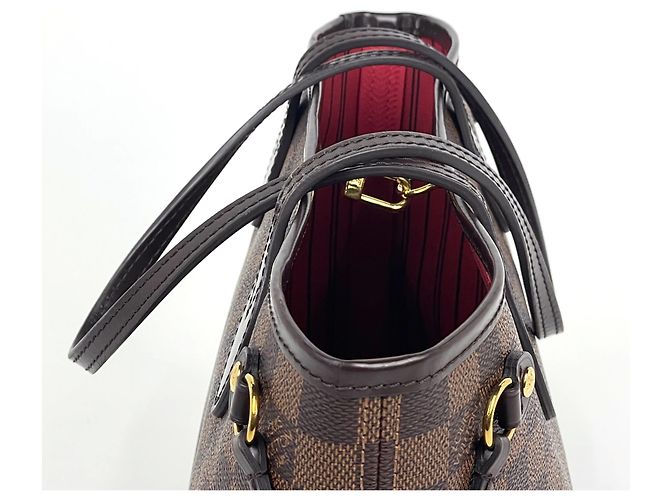 Borsa Tote Louis Vuitton Neverfull PM Marrone Damier ebene - vista 6