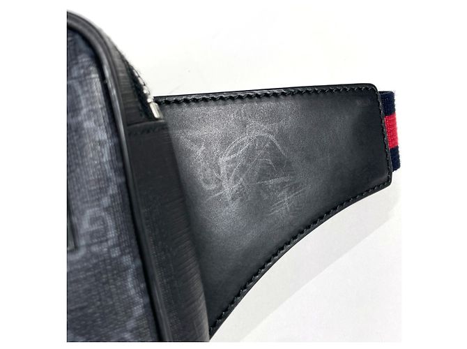 Gucci Body Bag GG Pattern Coated Canvas Black - view 4