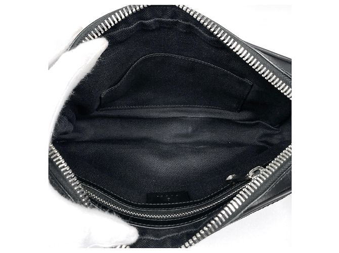 Gucci Body Bag GG Pattern Coated Canvas Black - view 7