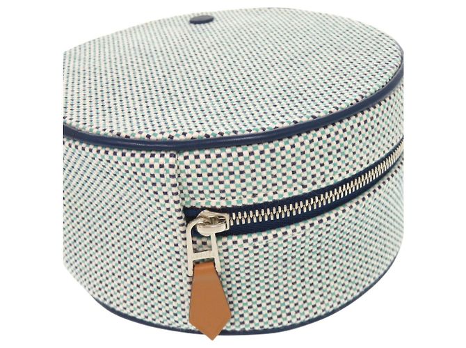 Hermès Pouch per borsa Hermes Evasion Cotton Marine Blu - vista 5