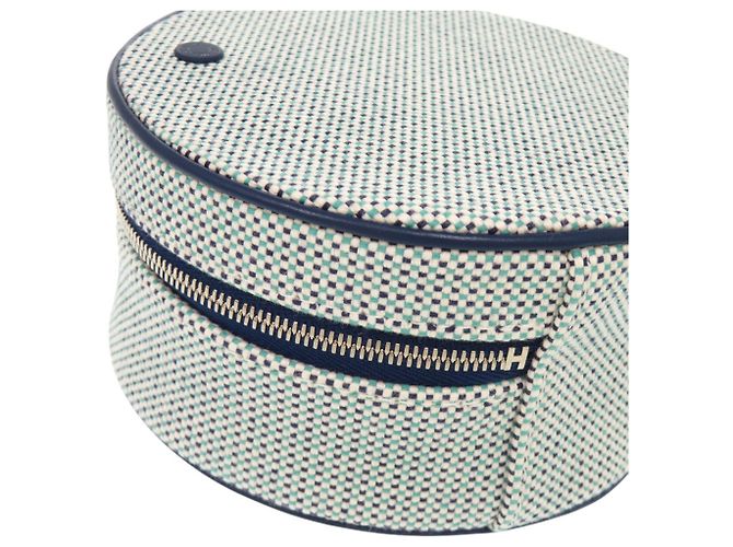 Hermès Pouch per borsa Hermes Evasion Cotton Marine Blu - vista 6