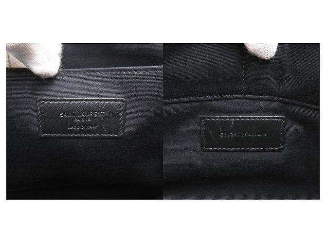 Borsa a pochette in pelle nera Yves Saint Laurent Nero - vista 7