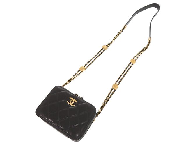 Chanel Coco Mark Matelassé Mini Camera Bag Schwarz - Ansicht 5