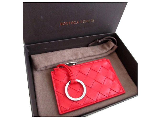 Monedero de piel roja Bottega Veneta - vista 2