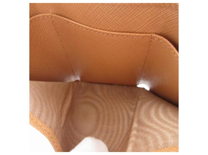 Saffiano Prada Tri-fold Compact Wallet Beige - view 6