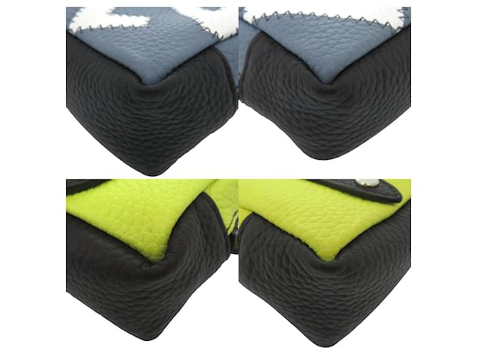 Louis Vuitton Square Pouch Marrone Nero Blu Giallo - vista 5