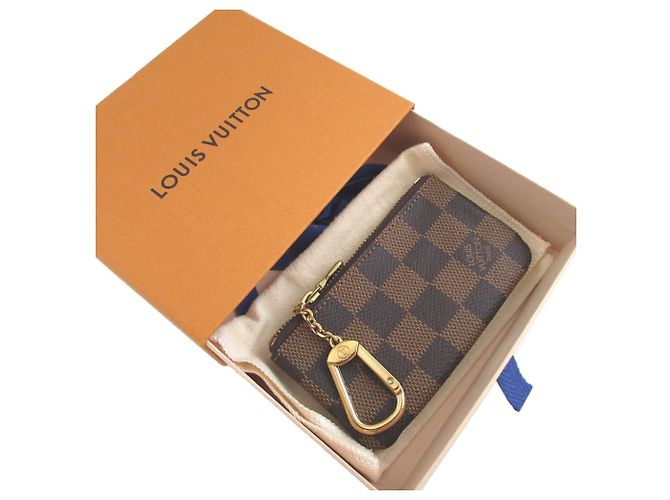 Louis Vuitton Damier Pochette Clé Coin Case Castaño Damier ebene - vista 2