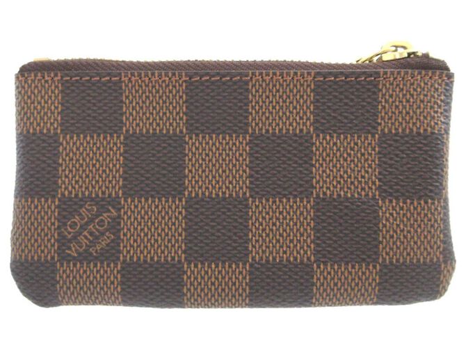 Louis Vuitton Damier Pochette Clé Coin Case Castaño Damier ebene - vista 3