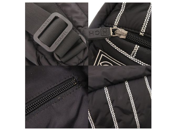 Chanel Sport Line Nylon-Rucksack Schwarz - Ansicht 9