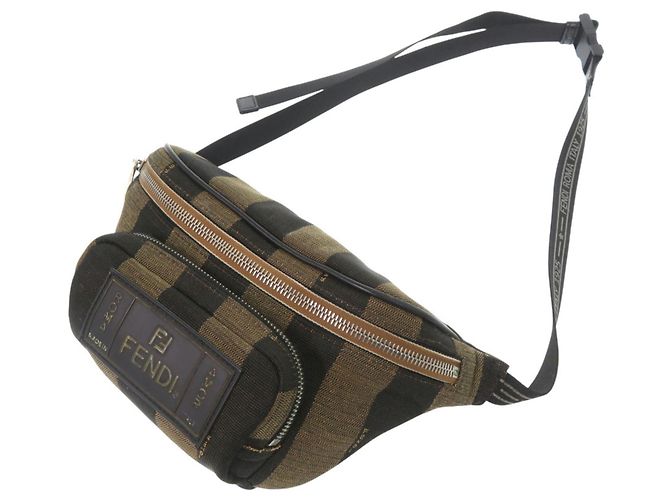 Fendi Pequin Canvas Sling Bag Braun - Ansicht 3