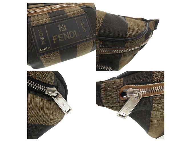 Fendi Pequin Canvas Sling Bag Braun - Ansicht 8