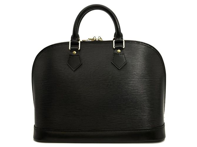 Borsa Louis Vuitton Alma in pelle Epi Nero - vista 2