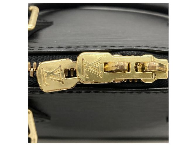 Borsa Louis Vuitton Alma in pelle Epi Nero - vista 4