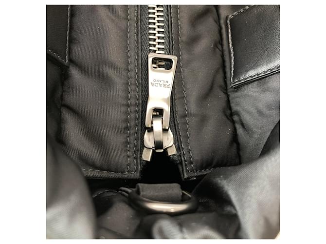 Borsa a tracolla Prada Tessuto Nero - vista 6