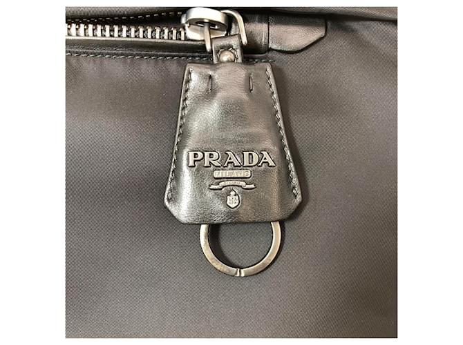 Borsa a tracolla Prada Tessuto Nero - vista 7