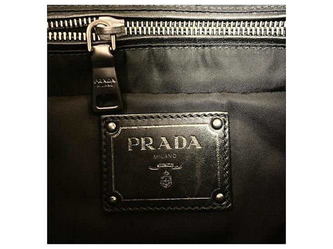 Borsa a tracolla Prada Tessuto Nero - vista 8