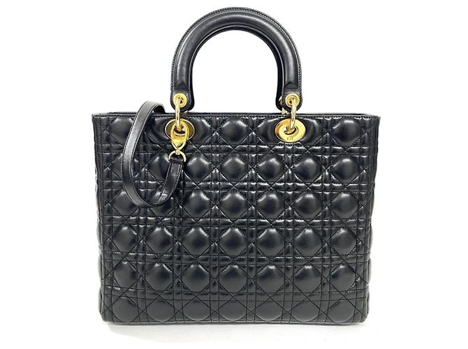 Borsa Christian Dior Lady Dior Cannage Nero - vista 3